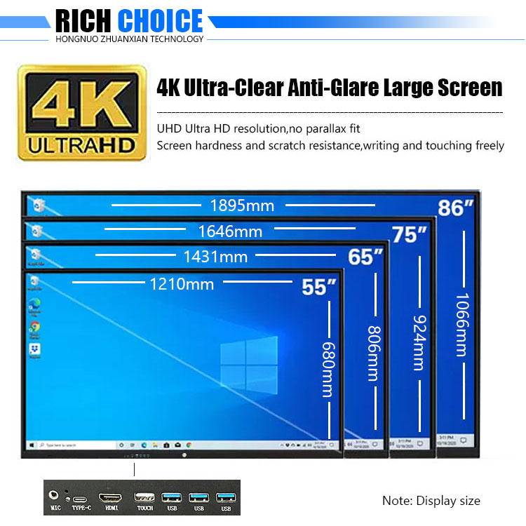 55 Inch Smart Interactive Whiteboard For Classroom