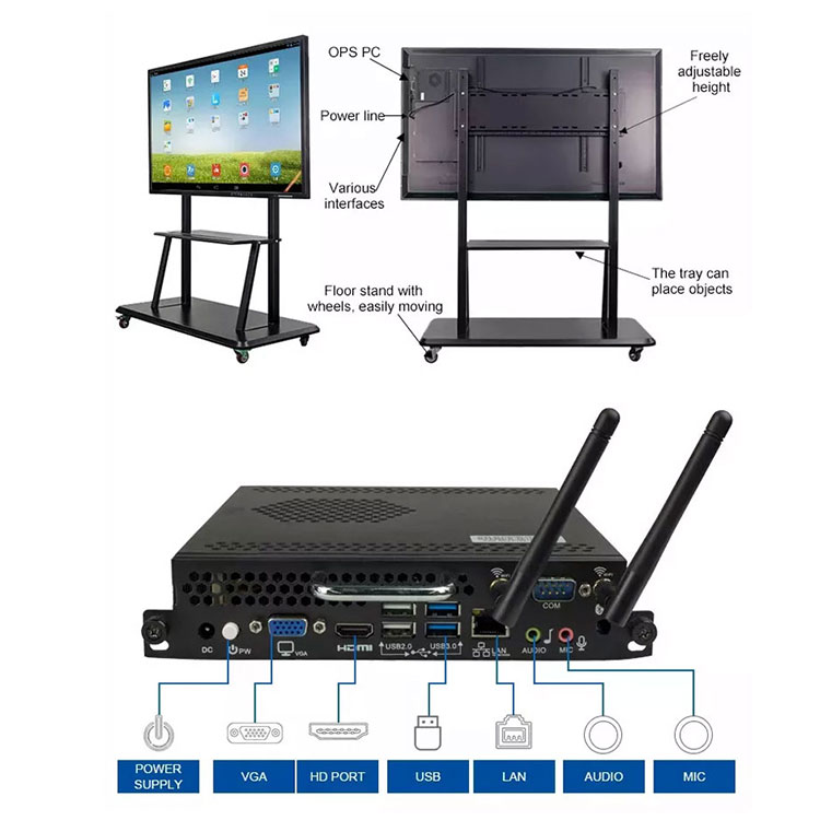 86 Inch 4K Full HD Smart Interactive Whiteboard Touch Screen for school