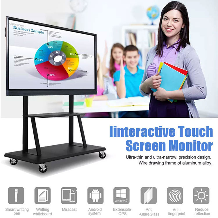 75 Inch Smart All In One i5  Ram 4gB Rom128 gb  Interactive Whiteboard Waterproof With multi-touch form School  K12