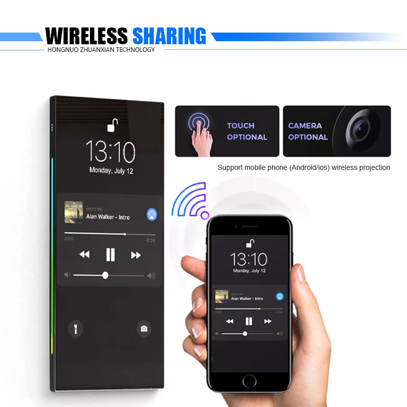 43 inch Floor Standing Smart Fitness Mirror , Android system Interactive Workout Mirror with google play