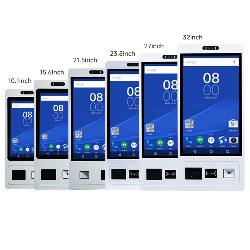 Touch Screen Kiosk POS System, 21.5 Inch Screen, Self-Service Payment Terminal QR Code Scanner Optional With HD Resolution
