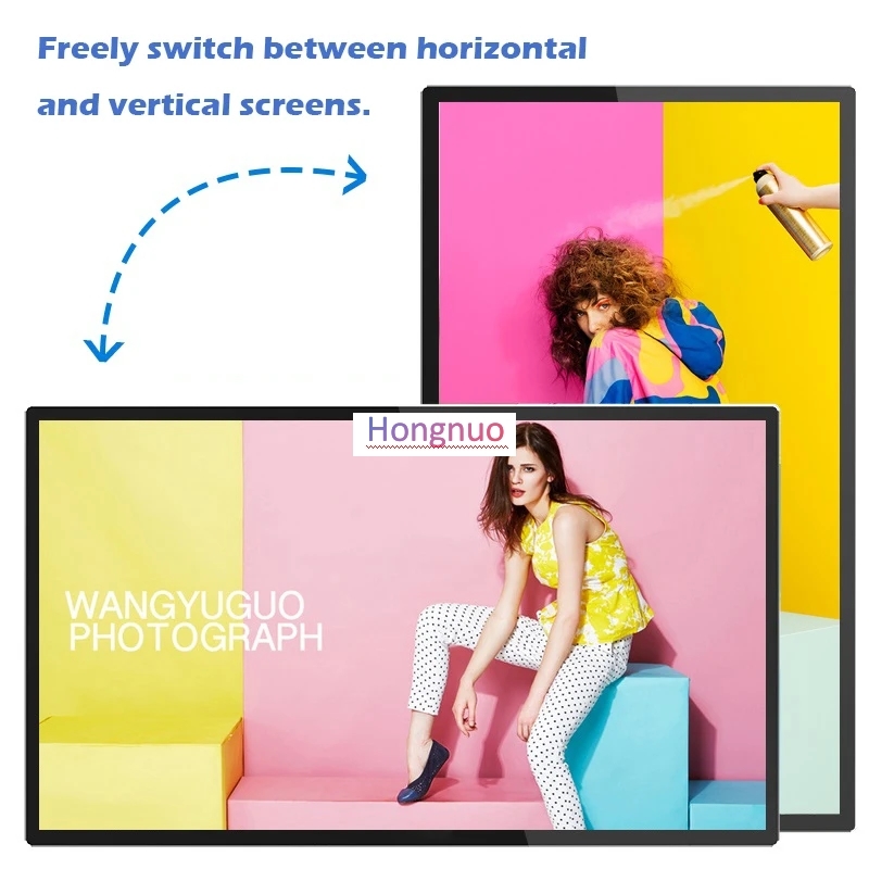 4k Indoor Hanging Wall Mounted 50 inch large screen Digital Signage Shockproof Dustproof high brightness