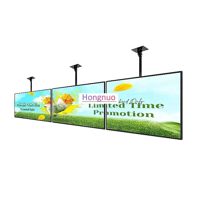 4k Indoor Hanging Wall Mounted 50 inch large screen Digital Signage Shockproof Dustproof high brightness